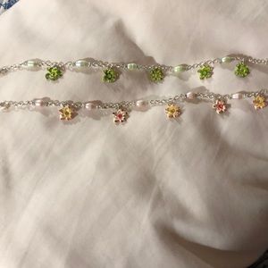 Silver Anklet Set